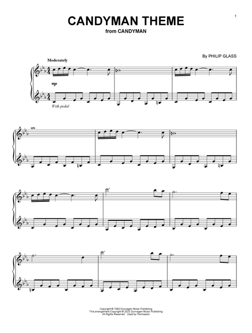 Candyman Theme (from Candyman) - Philip Glass (Piano Solo)