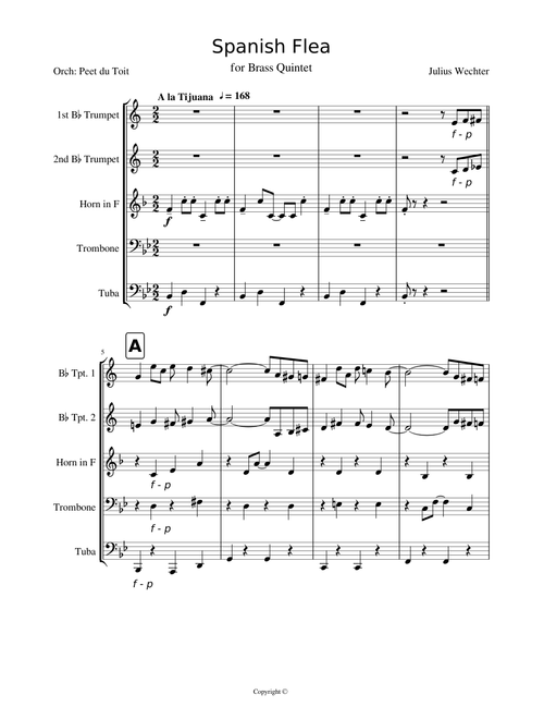 Spanish Flea - Julius Wechter (Brass Quintet)