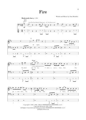 Free Fire by Jimi Hendrix sheet music | Download PDF or print on