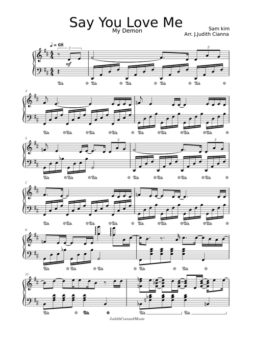 Say You Love Me – Sam Kim Sam Kim Say You Love Me Piano Cover - Originally By Sam Kim