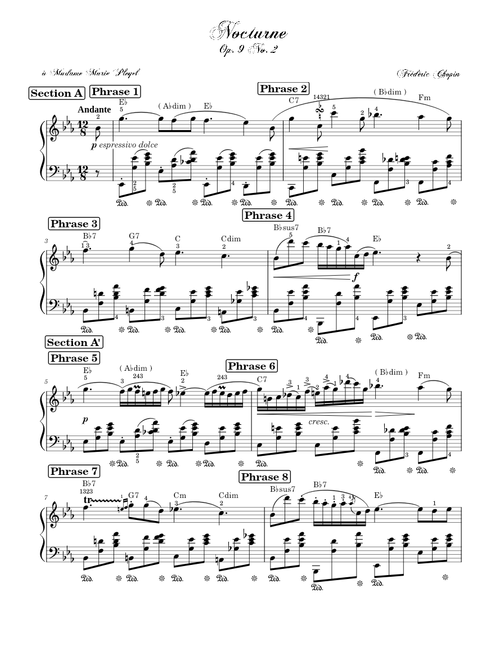 Nocturne Op9 No 2 Chopin - Reformatted YWCM