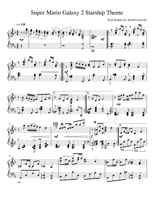 Super Mario Galaxy 2 Starship Theme