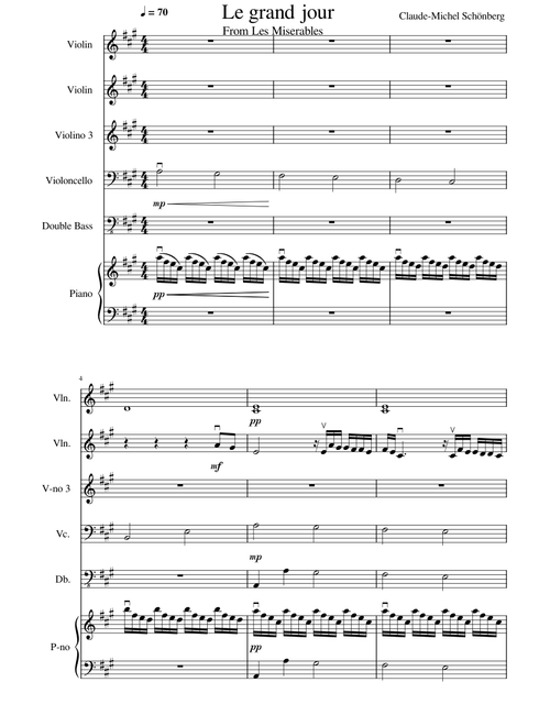 One Day More (from Les Miserables) – Alain Boublil and Claude-Michel Schönberg