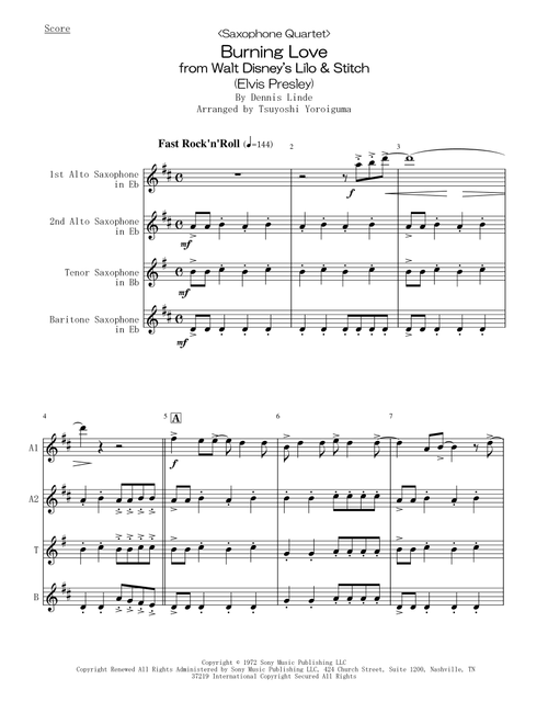 Burning Love (Arr. Tsuyoshi Yoroiguma) - Elvis Presley (Woodwind Ensemble)