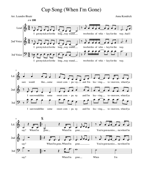 Cup Song (When I'm Gone)
