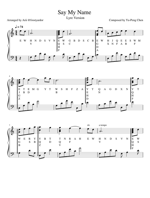 Say My Name (Lyre Version)