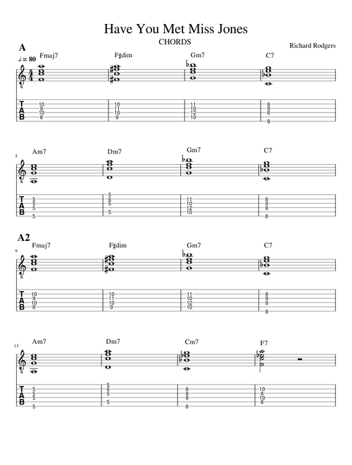 Have You Met Miss Jones (Chords)