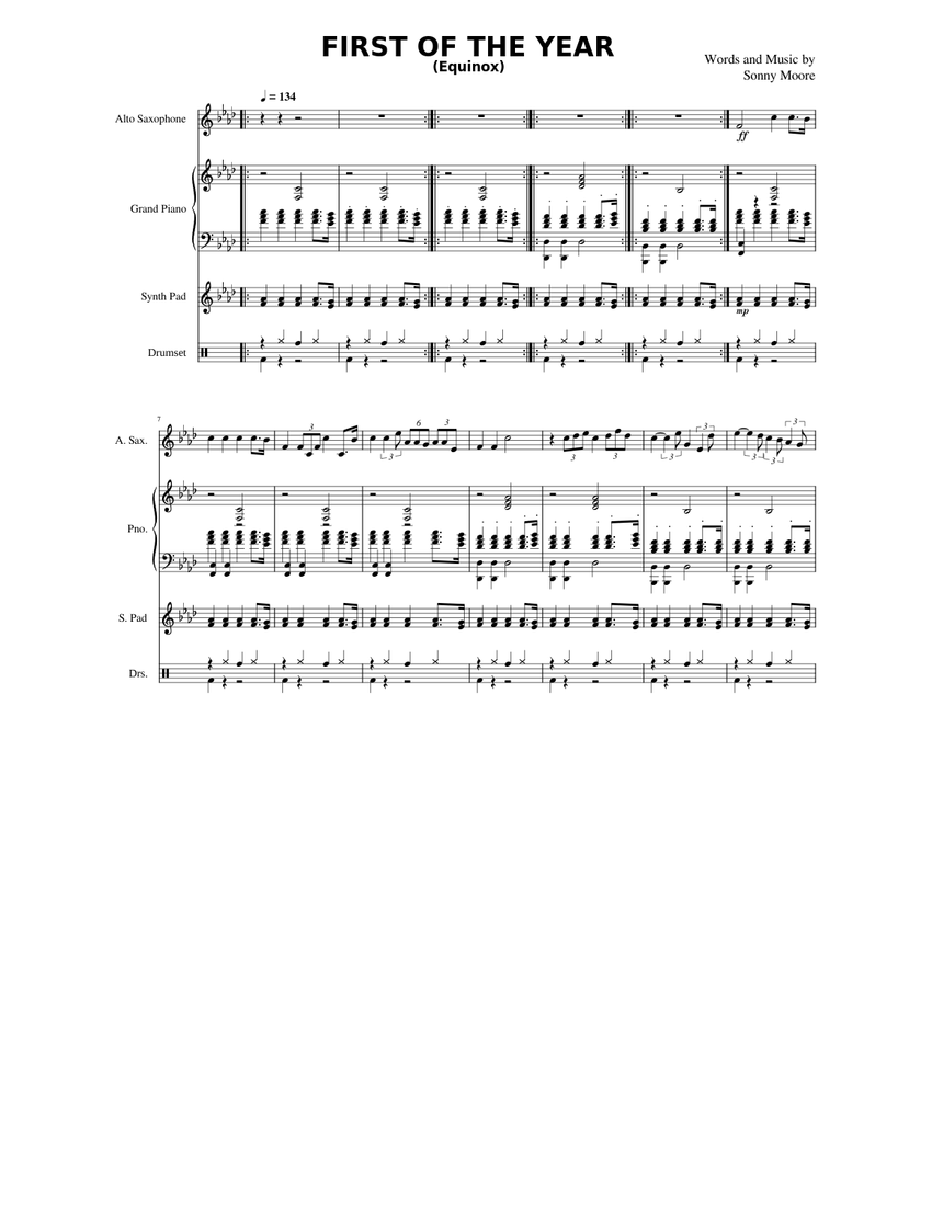 優れた品質 Skrillex - (Equinox) Year the of First Sheet Piano for music ジャパニーズポップス
