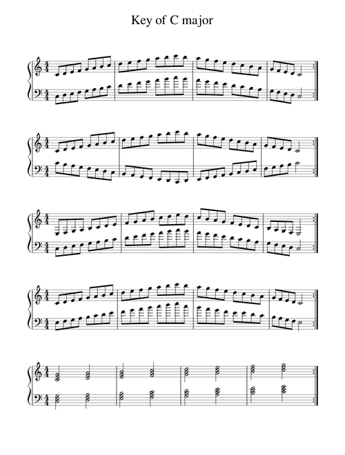 Key of C Major