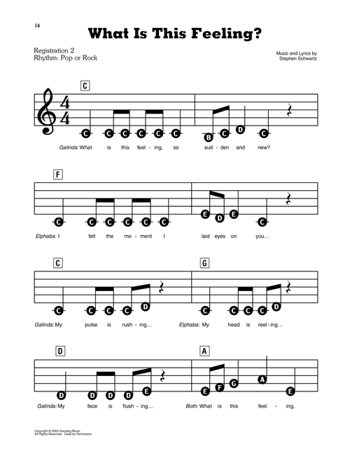 What Is This Feeling? (from Wicked) - Stephen Schwartz (E-Z Play Today)