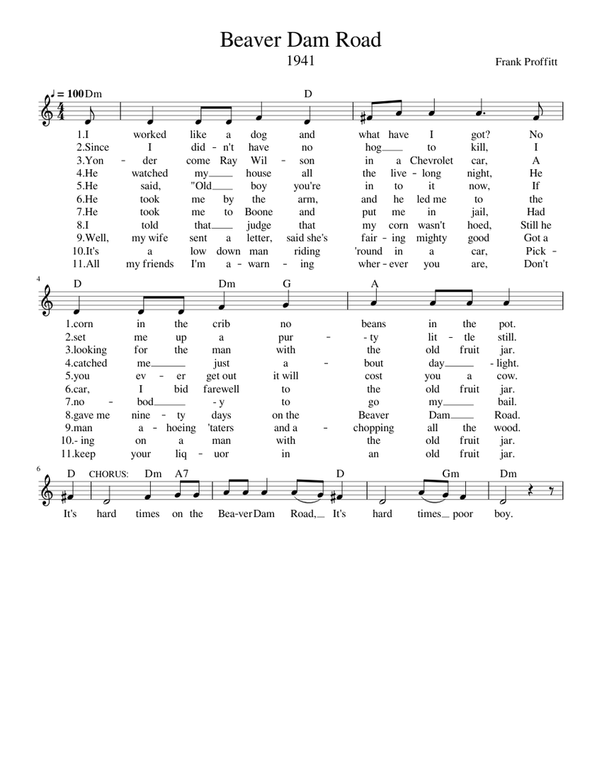 Beaver Dam Road Sheet Music For Piano Solo Musescore beaver-dam-road-sheet-music-for-piano-solo-musescore