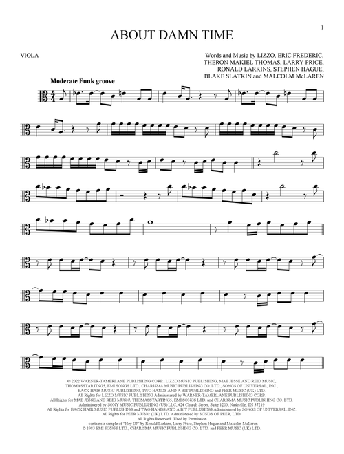 About Damn Time - Lizzo (Viola Solo)