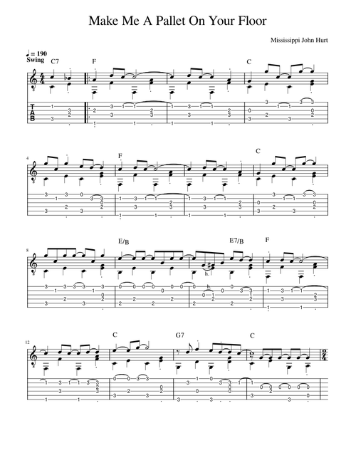 Make Me A Pallet On Your Floor – Mississippi John Hurt