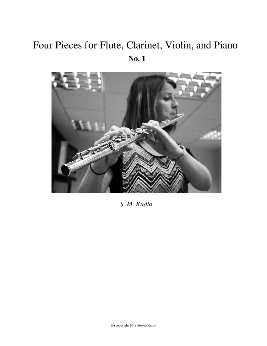Four Pieces for Flute, Violin, and Piano Sheet music for