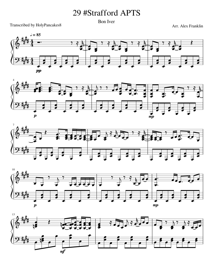 29 Strafford APTS Sheet music for Piano (Solo)