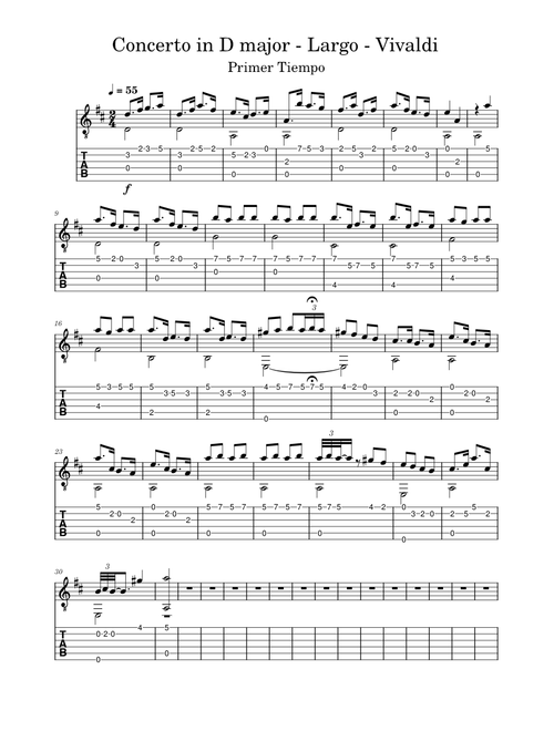 Concerto in D major - Largo - Vivaldi