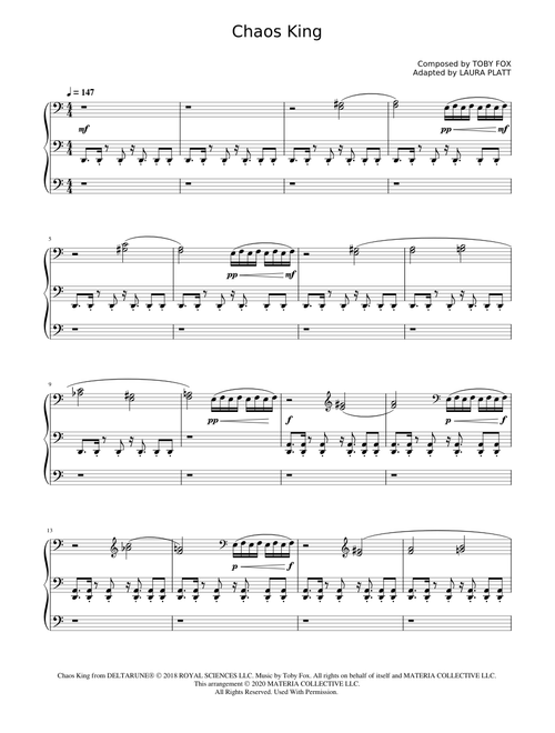 Chaos King (DELTARUNE Chapter 1 Piano Score) - Toby Fox