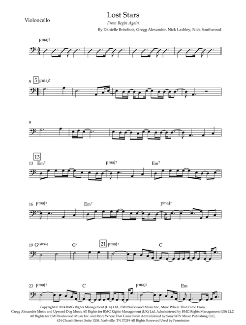 Lost Stars (Arr. Fabio Britto) - Maroon 5 (Cello Solo)
