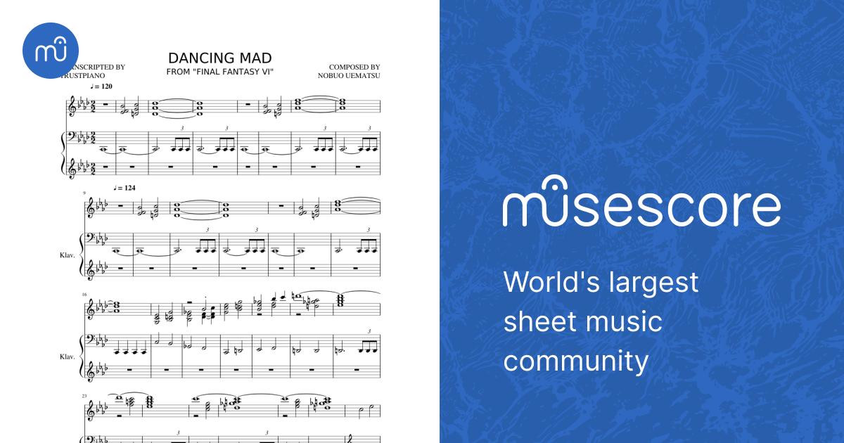 FINAL FANTASY VI: DANCING MAD Sheet Music for Piano (Piano Duo