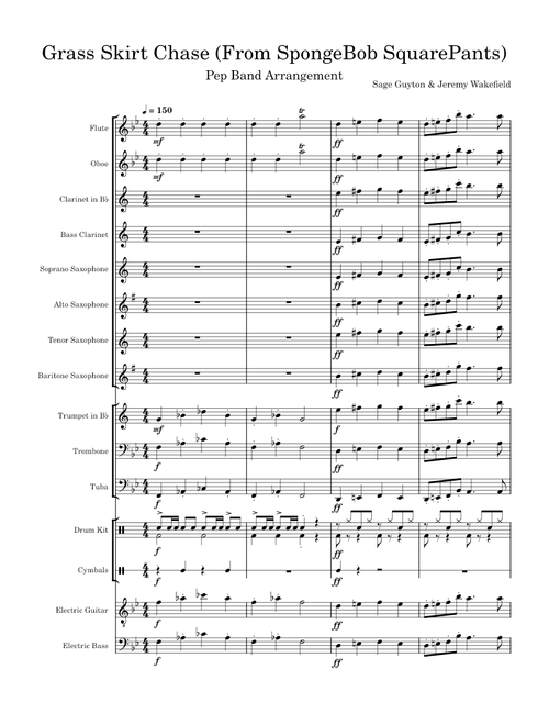 Grass Skirt Chase (Pep Band Arrangement)