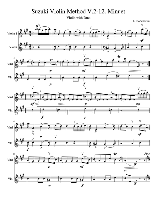 Minuet - Boccherini