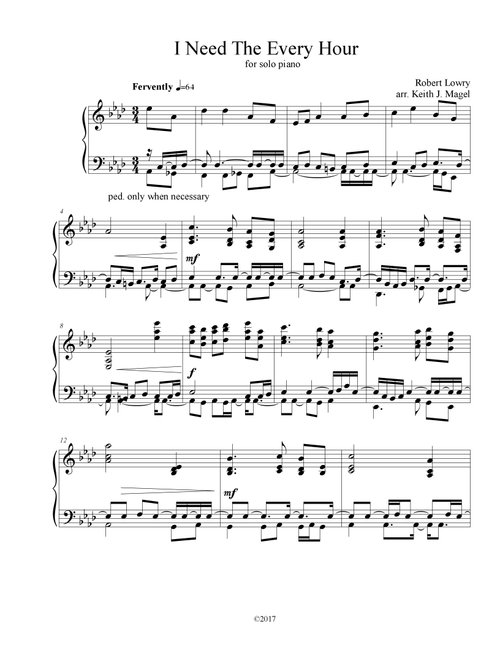 I Need Thee Every Hour II (Arr. Keith James) (Piano Solo)