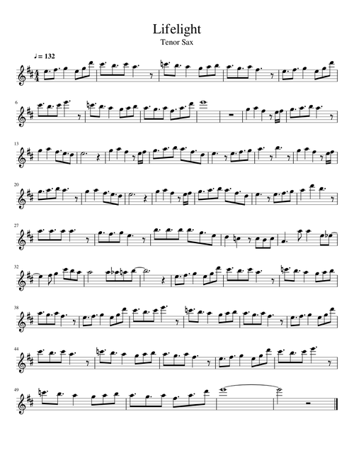 Lifelight (Tenor Sax/Bb Version)