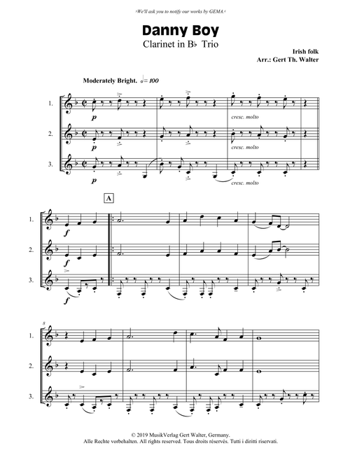 Danny Boy (Arr. Gert Th. Walter) - Traditional (Woodwind Ensemble)