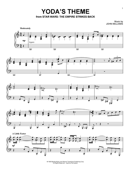 Yoda's Theme (from Star Wars: The Empire Strikes Back) - John Williams (Piano Solo)