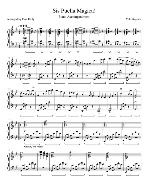 Sis Puella Magica! Piano Accompaniment