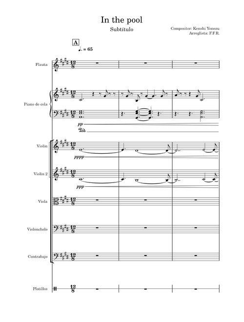 In the pool – Composición por Kensuke Oshio, arreglo por F.F.R. (Arreglo casi acabado)