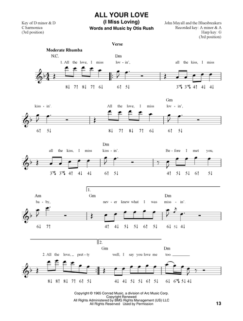 All Your Love (I Miss Loving) - Otis Rush, Eric Clapton (Harmonica)