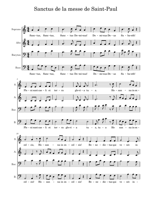 Sanctus de la messe de Saint-Paul – none