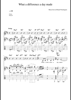 Free What A Difference A Day Made by Dinah Washington sheet