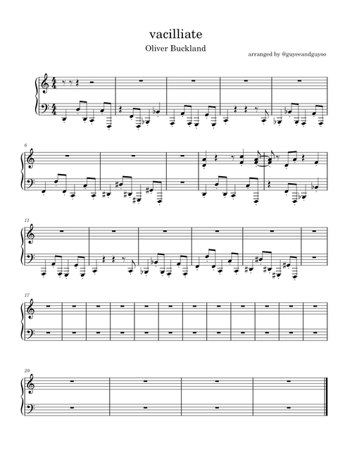 [UNFINISHED] Vacillate – Oliver Buckland