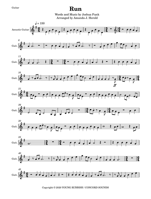 Joji-run (Arr. Amanda's Music Channel) - Joshua Funk (Solo Guitar)