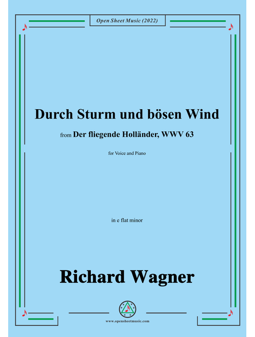 R. Wagner-Erhebe dich(Durch dich musst ich verlieren),in d minor,from Lohengrin,WWV 75 (Arr. OSM Press) - Wagner Richard (Piano Vocal)