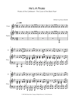 Play Official version of Pirates of the Caribbean Sheet Music by Play Official version of Pirates of the Caribbean Sheet Music by