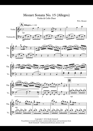 Sonata 16 Violins Sheet Music for Violin (String Duet) | MuseScore.com