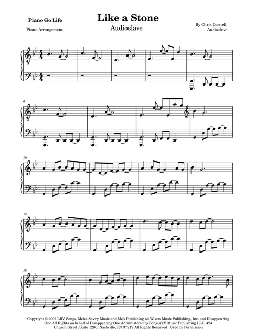 Like A Stone (Arr. Piano Go Life) - Audioslave (Piano Solo)