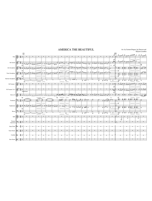 AMERICA THE BEAUTIFUL - MARCHING BAND