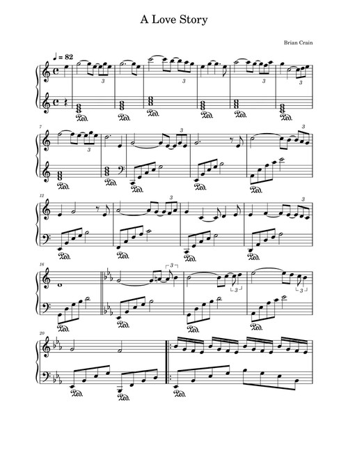 A Love Story (Arr. Brian Crain) (Piano Solo)
