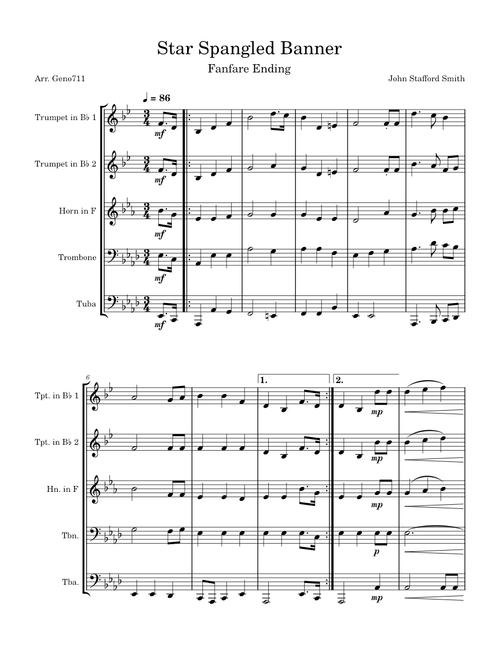 The Star Spangled Banner – John Stafford Smith