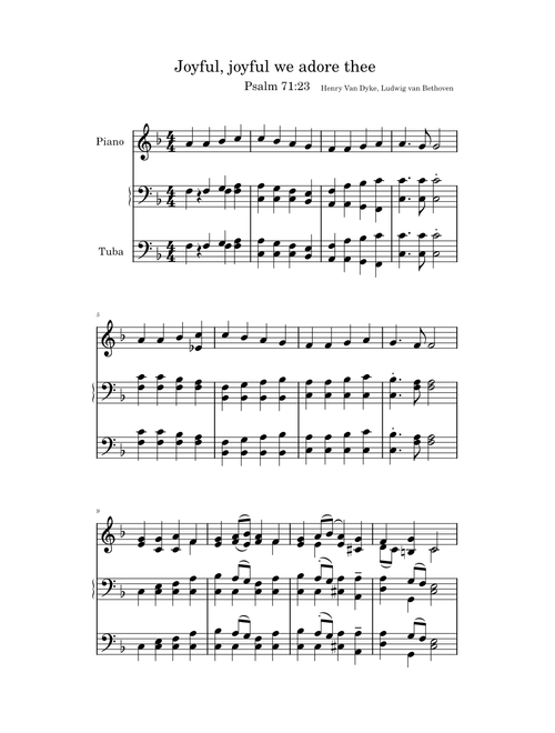 Joyful Joyful We Adore Thee – Ludwig van Beethoven, Henry van Dyke