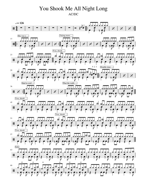 You Shook Me All Night Long - AC/DC