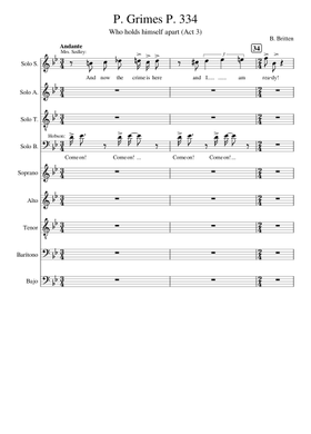 Free Peter Grimes, Op. 33 by Benjamin Britten sheet music