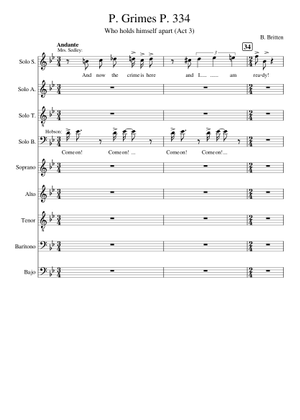 PETER GRIMES ブリテン ピアノヴォーカル譜 楽譜 PETER GRIMES