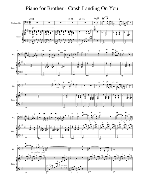 Brother - Crash Landing On You-cello and piano