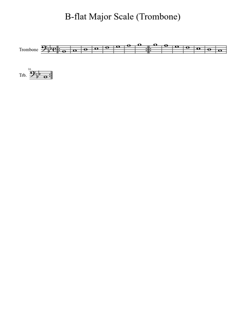 B-flat Major Scale (Trombone)