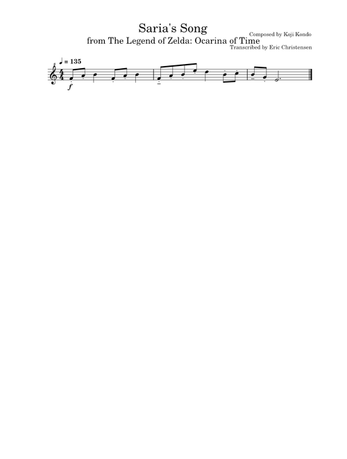 Saria's Song - Ocarina of Time